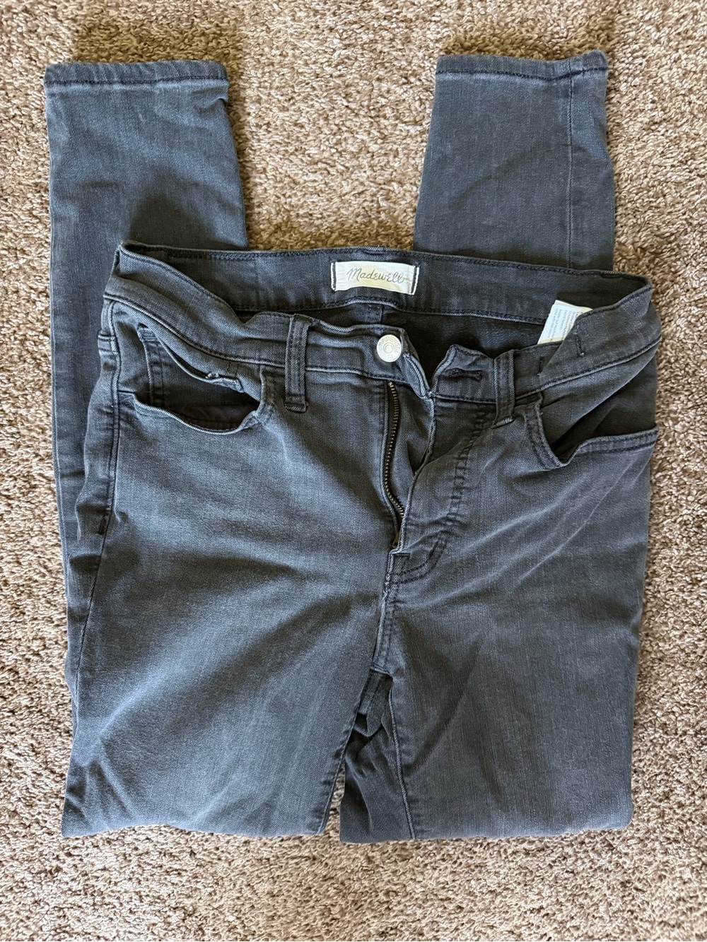 Madewell Charcoal Roadtripper Skinny Jeans